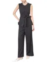 Wlzd 2pc Linen-blend Top & Pant Set In Black