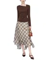 Wlzd 2pc T-shirt & Skirt Set In Brown