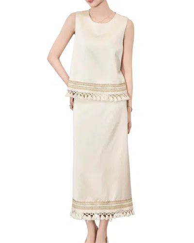 Wlzd 2pc Top & Skirt Set In Neutral