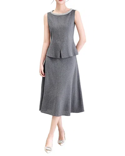 Wlzd 2pc Top & Skirt Set In Gray