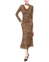 Wlzd Florida Fashion Midi Dress In Brown