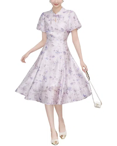 Wlzd Linen-blend Dress In Purple
