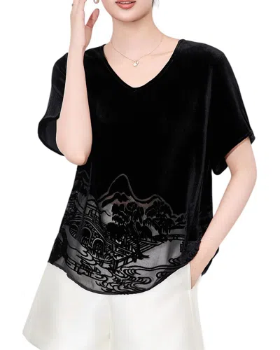 Wlzd Silk Top In Black