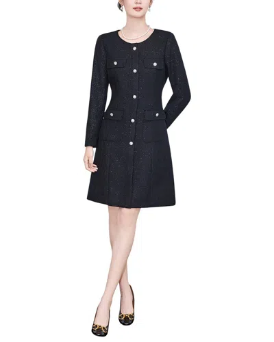 Wlzd Wool - Blend Mini Dress In Black