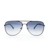Wmp Eyewear Jade Oversized Aviator Sunglasses In Black Matte / Gradient Black Lens In Multi