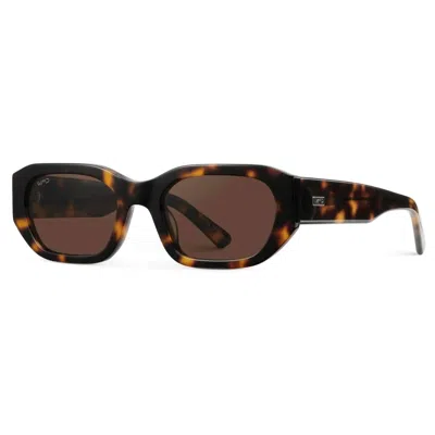 Wmp Eyewear Women's London Polarized Sunglasses In Tortoise In Black