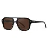 Wmp Eyewear Women's Sydney Bold Retro Aviator Sunglasses In Black In Black