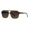 Wmp Eyewear Women's Sydney Bold Retro Aviator Sunglasses In Green In Green
