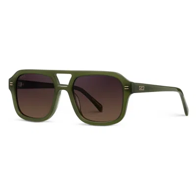 Wmp Eyewear Women's Sydney Bold Retro Aviator Sunglasses In Green