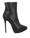 Wo Milano Woman Ankle Boots Black Size 7 Leather
