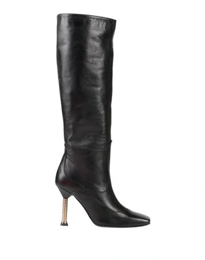 Wo Milano Woman Boot Black Size 6 Leather