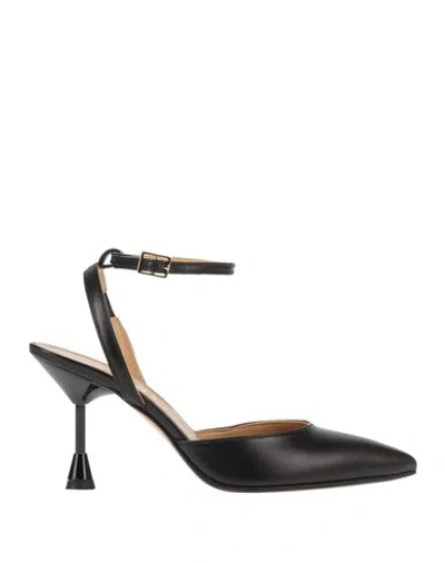 Wo Milano Woman Pumps Black Size 6 Leather