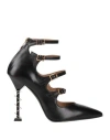 Wo Milano Woman Pumps Black Size 8 Leather In Black