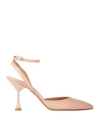 Wo Milano Woman Pumps Blush Size 11 Leather In Pink