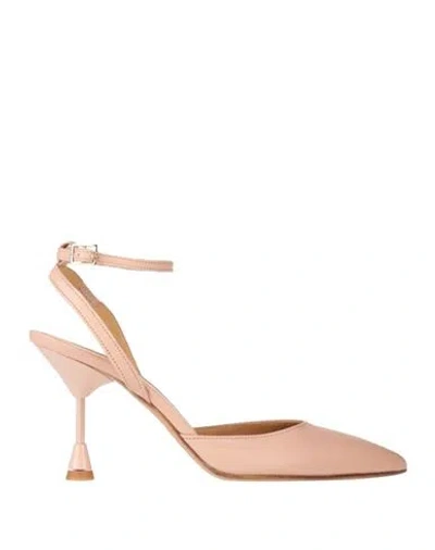 Wo Milano Woman Pumps Blush Size 11 Leather In Pink