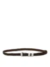 Woburn Walk "wing Tip 6-ply" Belt In Brown