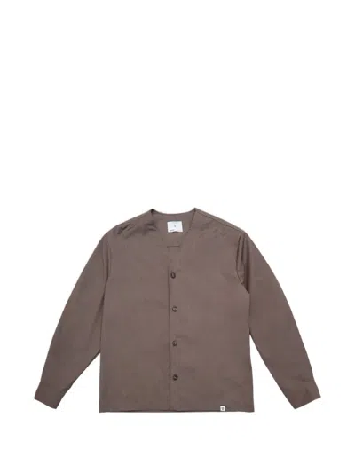Woc Akaroa V-neck Shirt In Brown