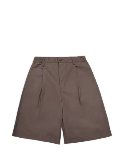 Woc Algeri Pleated Shorts In Brown