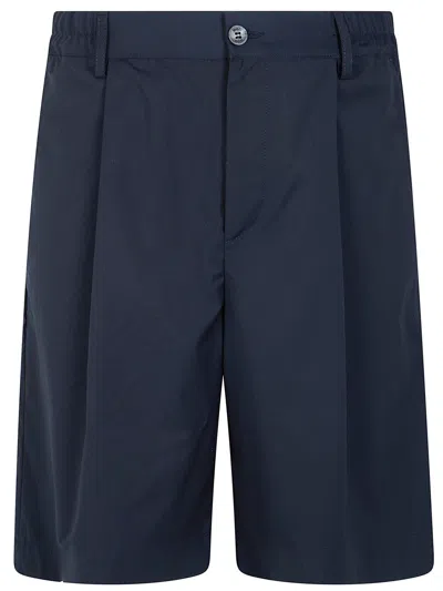 Woc Algeri Pleated Tailored Shorts In Blue