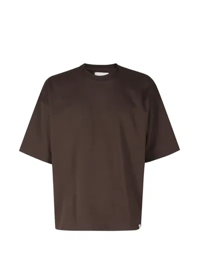 Woc Crew-neck Oversized T-shirt In Brown