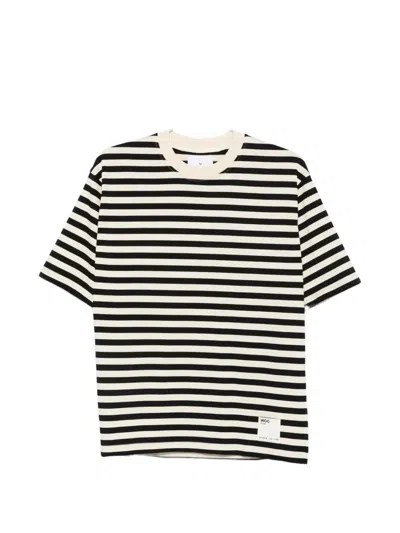 Woc Firenze Striped T-shirt In Black