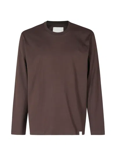 Woc Long-sleeve T-shirt In Brown