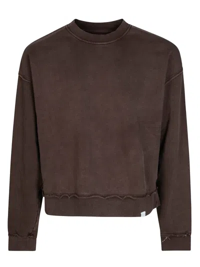 Woc Redcliff Raw-edge Sweater In Brown