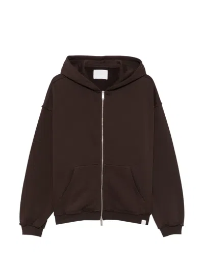 Woc New Haven Zip-up Hoodie In Brown