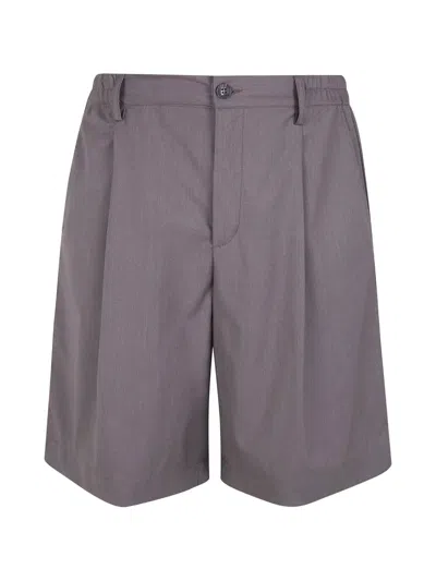 Woc Pleated Shorts In Gray