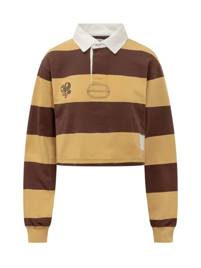 Woc Polo With Unique Collar And Insert In Mustard