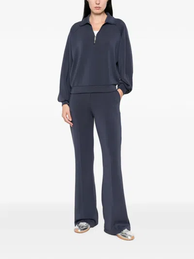 Woc Raglan-sleeve Quarter-zip Sweater In Blue