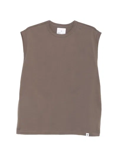 Woc Round-neck Sleeveless Vest In Gray