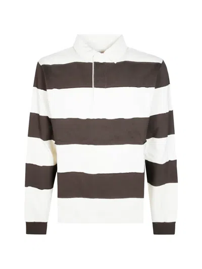 Woc Striped Long-sleeve Polo Shirt In Multi
