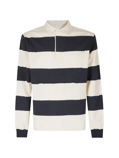 Woc Striped Long-sleeve Polo Shirt In Multi