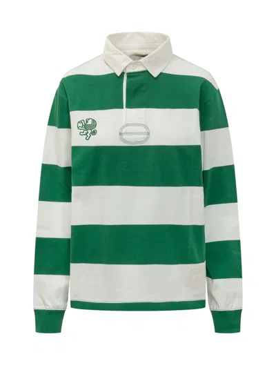 Woc Striped Polo With Collar In Multi
