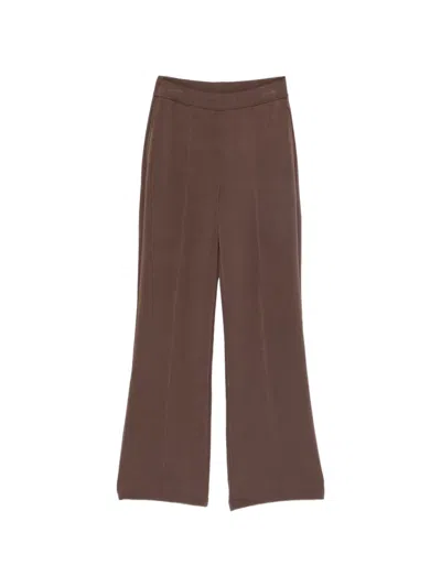 Woc Valparaiso Flared Track Pants In Brown