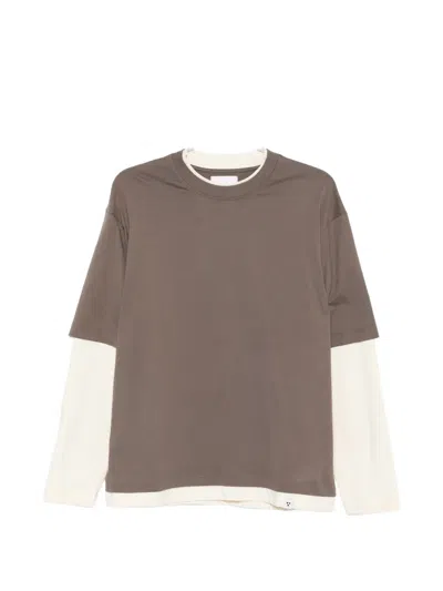 Woc Venezia Layered Long-sleeve T-shirt In Brown