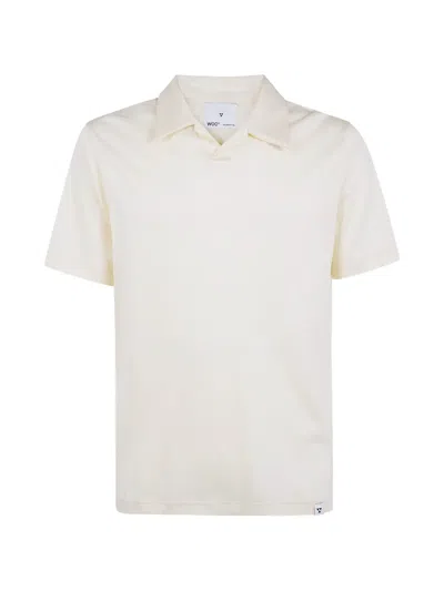 Woc V-neck Collared T-shirt In Neutral