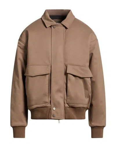 Woc Writing On Cover Man Jacket Taupe Size L Polyester In Brown