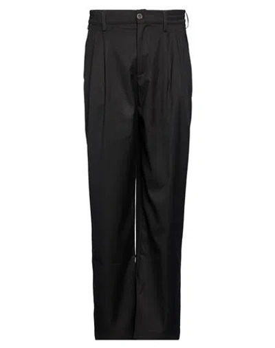 Woc Writing On Cover Man Pants Black Size M Polyester, Viscose, Elastane