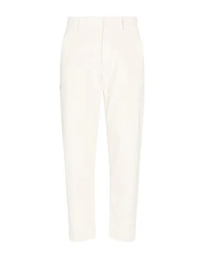 Woc Writing On Cover Man Pants Ivory Size M Cotton, Elastane In White
