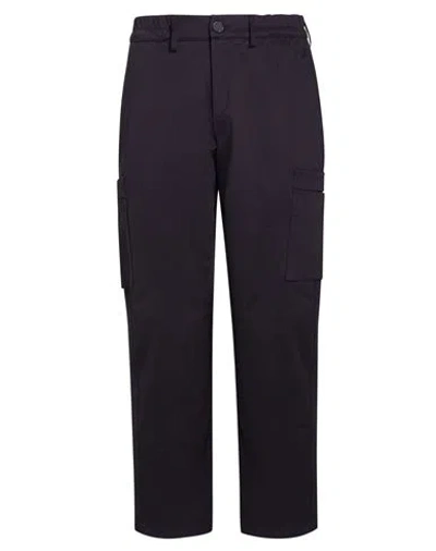 Woc Writing On Cover Man Pants Midnight Blue Size M Cotton, Elastane