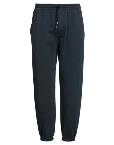 Woc Writing On Cover Man Pants Navy Size L Cotton, Pes In Blue