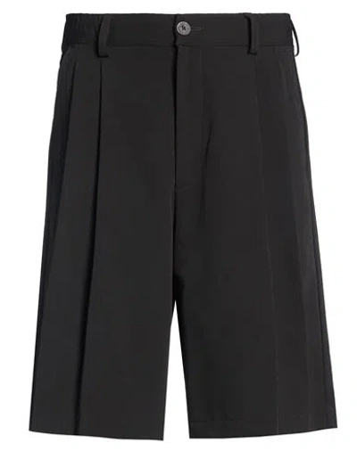 Woc Writing On Cover Man Shorts & Bermuda Shorts Black Size Xs Polyester, Viscose, Elastane