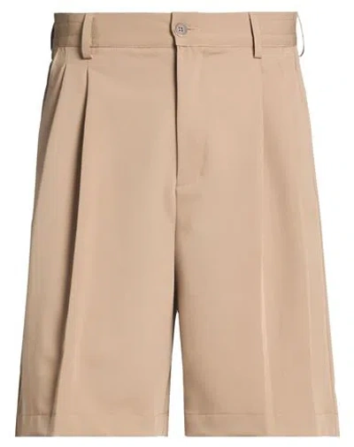 Woc Writing On Cover Man Shorts & Bermuda Shorts Sand Size S Polyester, Viscose, Elastane In Nude