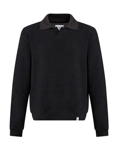Woc Writing On Cover Man Sweater Charcoal Size S Cotton, Acrylic, Synthetic Fibers, Elastane In Black