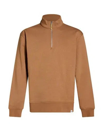 Woc Writing On Cover Man Sweatshirt Camel Size S Cotton, Pes In Brown