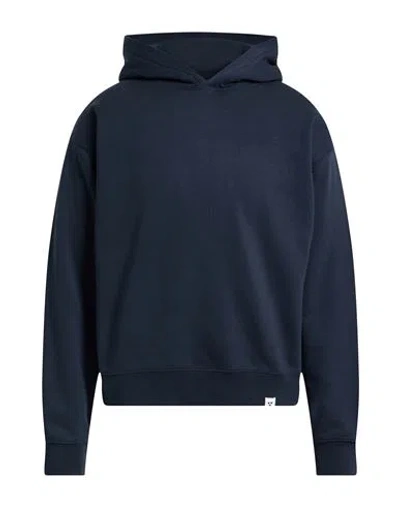 Woc Writing On Cover Man Sweatshirt Navy Size S Cotton, Pes In Blue