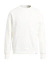 Woc Writing On Cover Man Sweatshirt White Size S Cotton, Pes