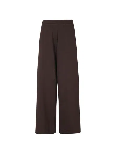 Woc Yolosa Wide-leg Track Pants In Brown